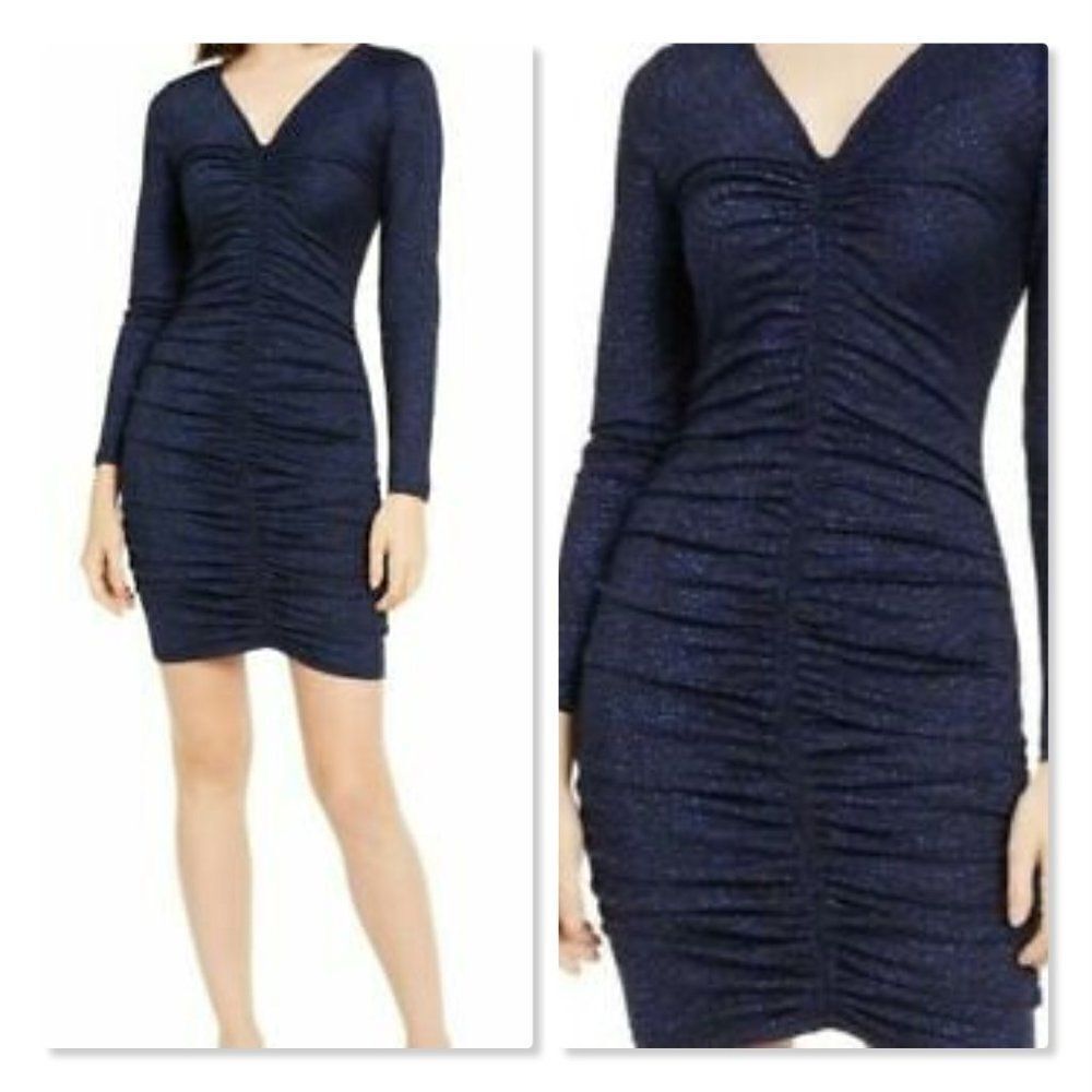 Michael Kors Ruched Leopard Print Dress -NEW